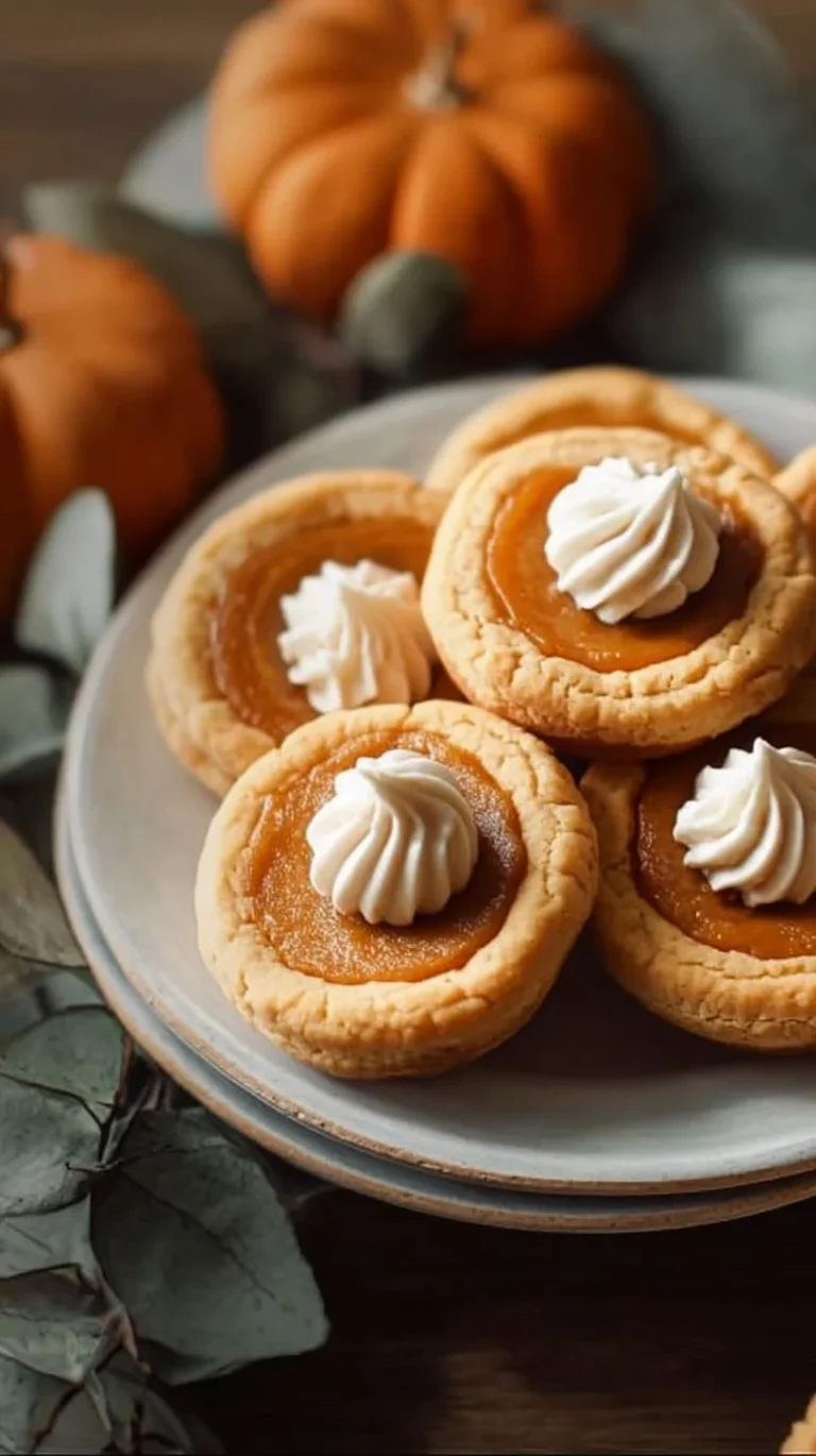 Thanksgiving pumpkin pie cookies decorated with fall spices and cinnamon.