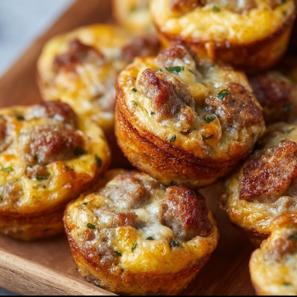 High-Protein Pancake Sausage Mini Muffins