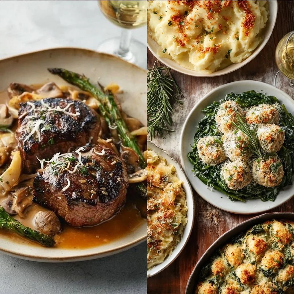 Collection of fancy and easy dinner recipes for elegant meals.