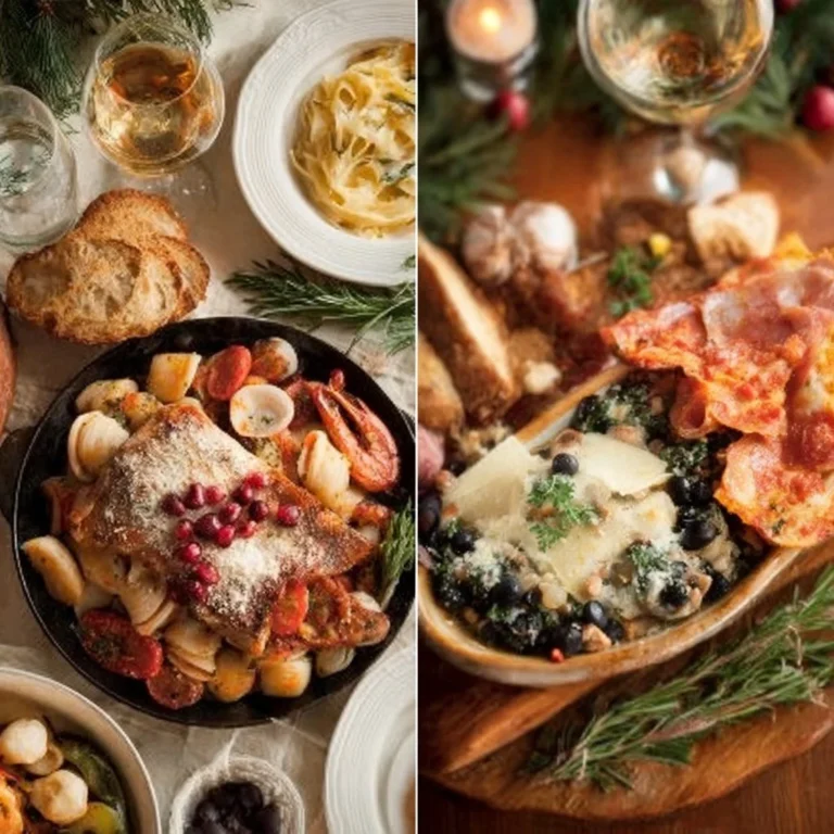 Italian Christmas dinner recipes and menu ideas for holiday celebrations.
