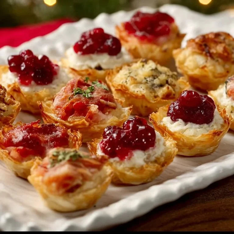 Platter of make-ahead Christmas appetizers for holiday gatherings