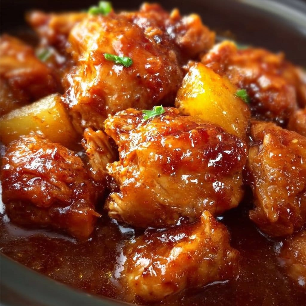 Sweet Hawaiian Crock Pot Chicken