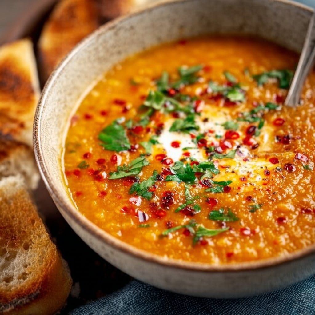 RED LENTIL SOUP - HEARTY & AROMATIC