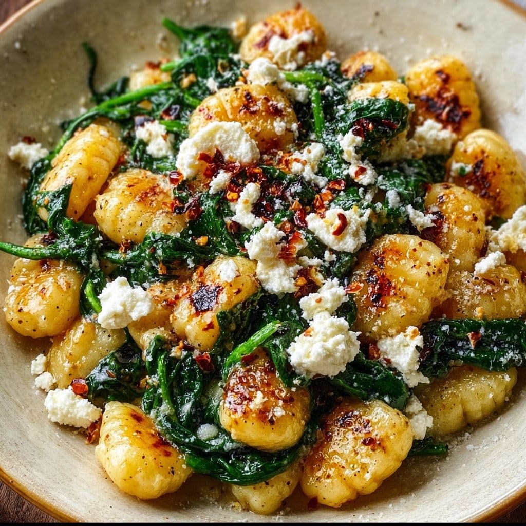 Creamy Gnocchi with Spinach and Feta