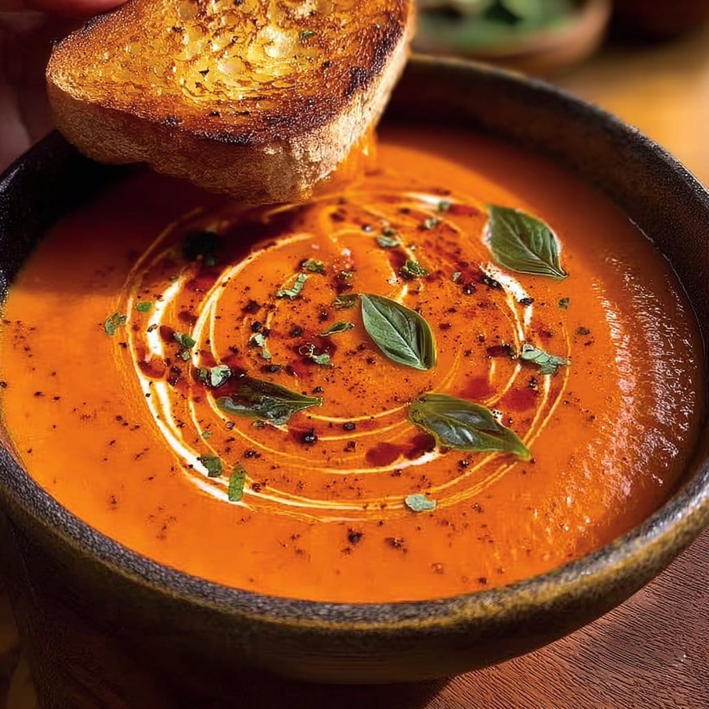 Middle-of-Winter Creamy Tomato Soup (Canned Tomatoes)