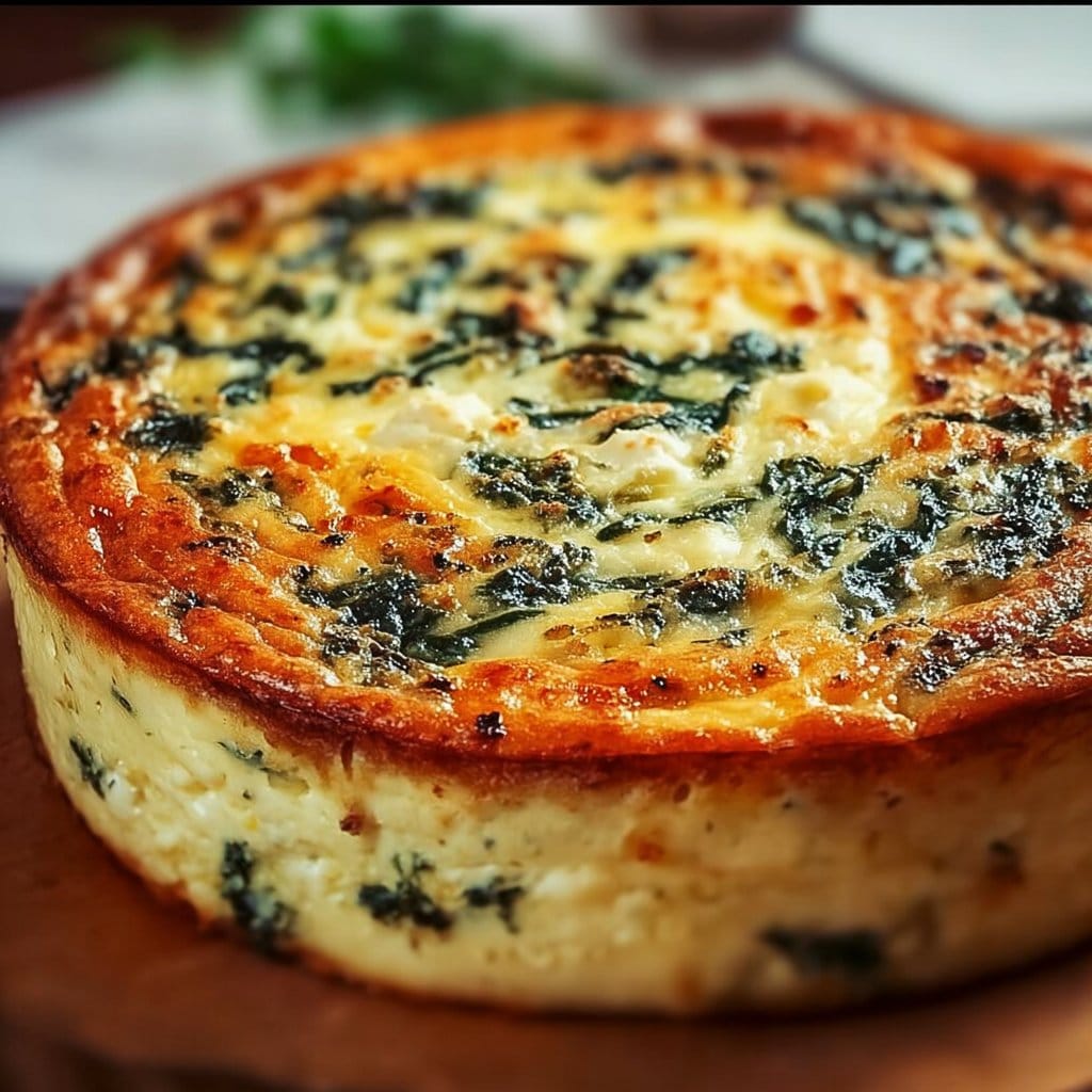 Cottage Cheese and Spinach Crustless Quiche