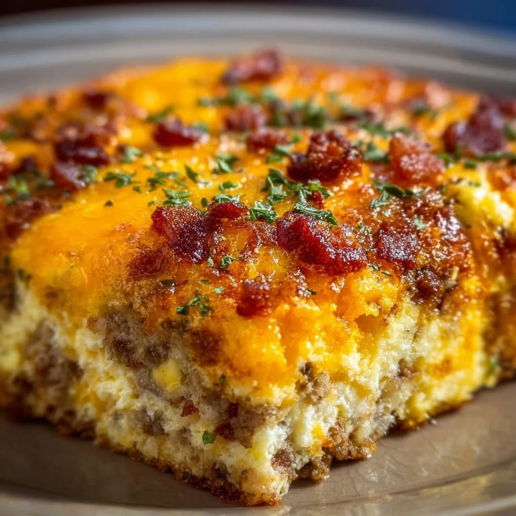 Delicious Crack Breakfast Casserole served in a baking dish