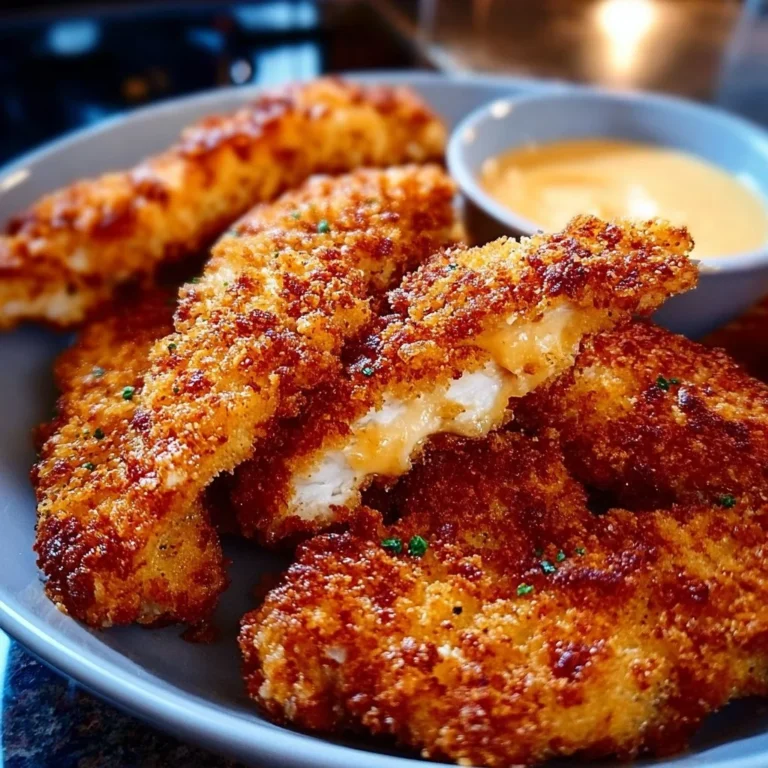Delicious crack chicken tenders served with a side of vegetables