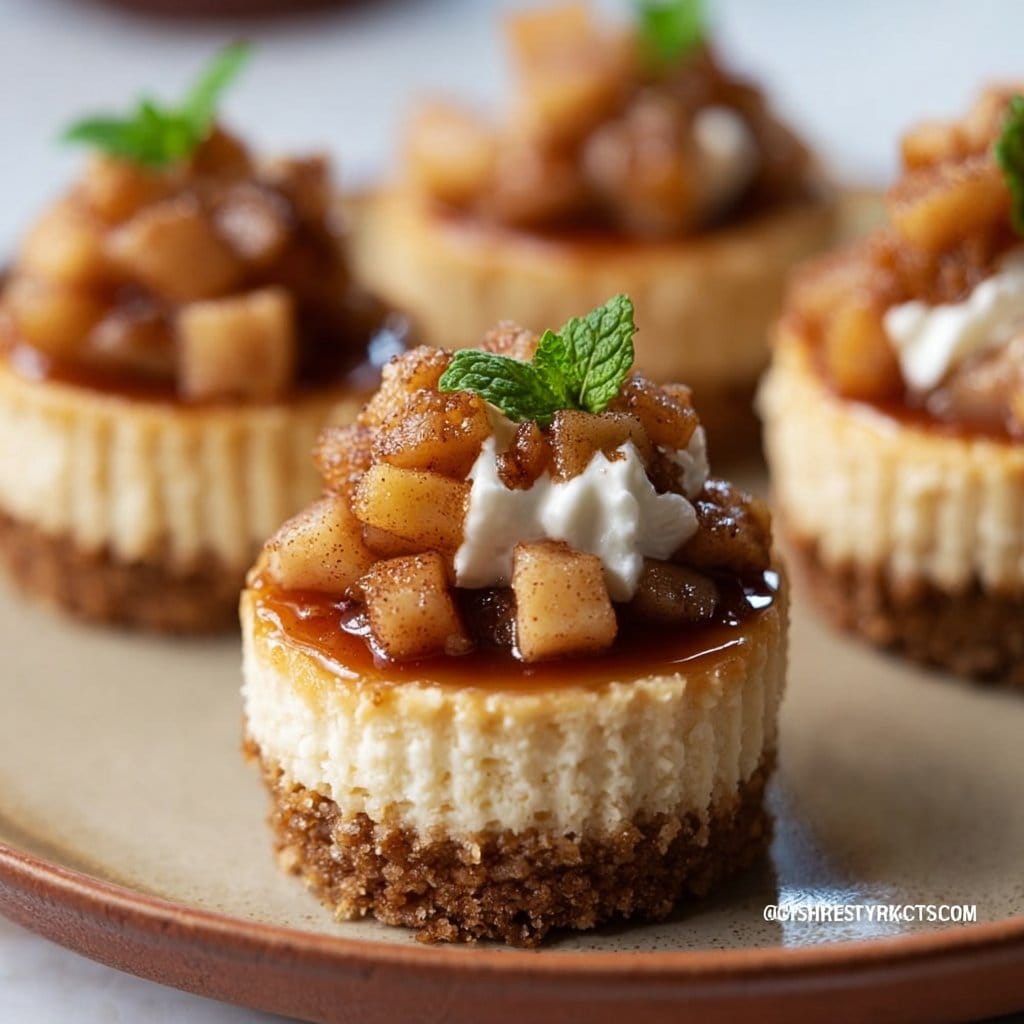 Apple Crisp Mini Cheesecakes