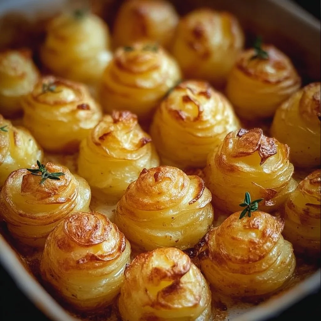 Plate of beautifully piped Duchess Potatoes with golden-brown tops