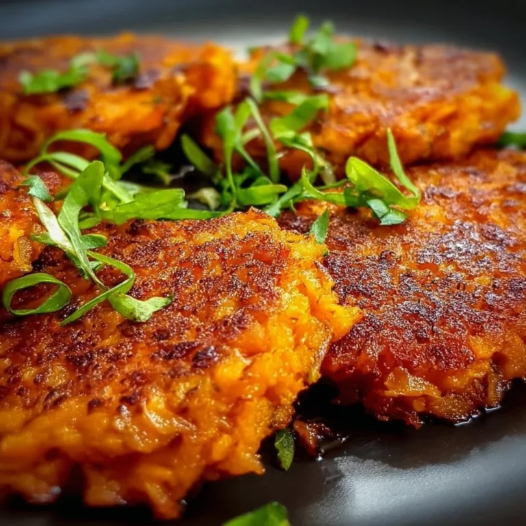 Crispy healthy sweet potato hash browns served on a plate