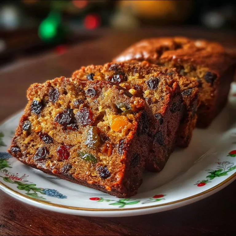Deliciously moist fruitcake topped with nuts and dried fruits, perfect for celebrations.