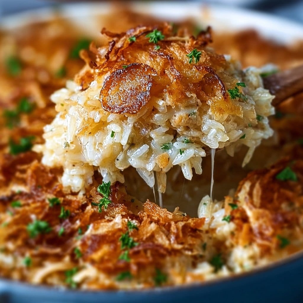 Comforting French Onion Chicken Rice Bake Your Family Will Love
