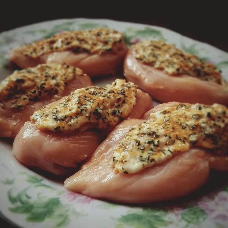 Juicy melt-in-your-mouth chicken breast garnished with herbs