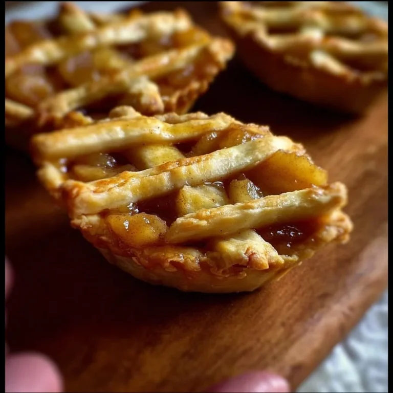 Mini apple pies baked to perfection with a golden crust and apple filling