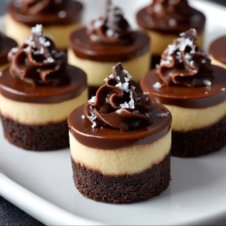 Delicious mini chocolate cheesecake bites on a serving platter