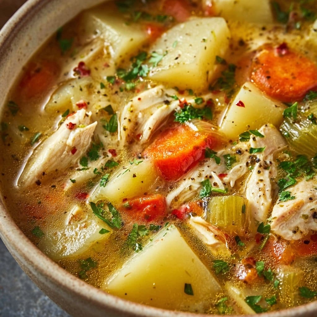 Comforting Chicken Soup with Potatoes