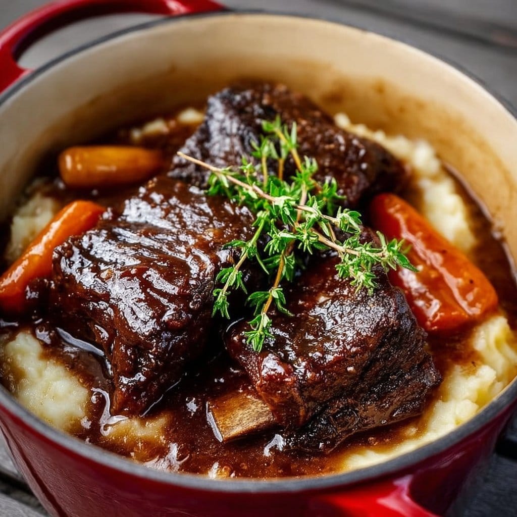 Juicy Beef Short Ribs in a Dutch Oven