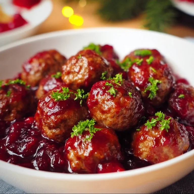 Quick cranberry meatballs recipe for Christmas dinner