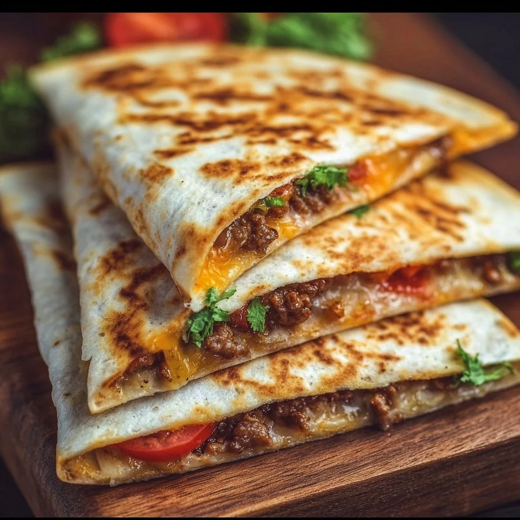 Delicious Smashburger Quesadillas served with fresh ingredients