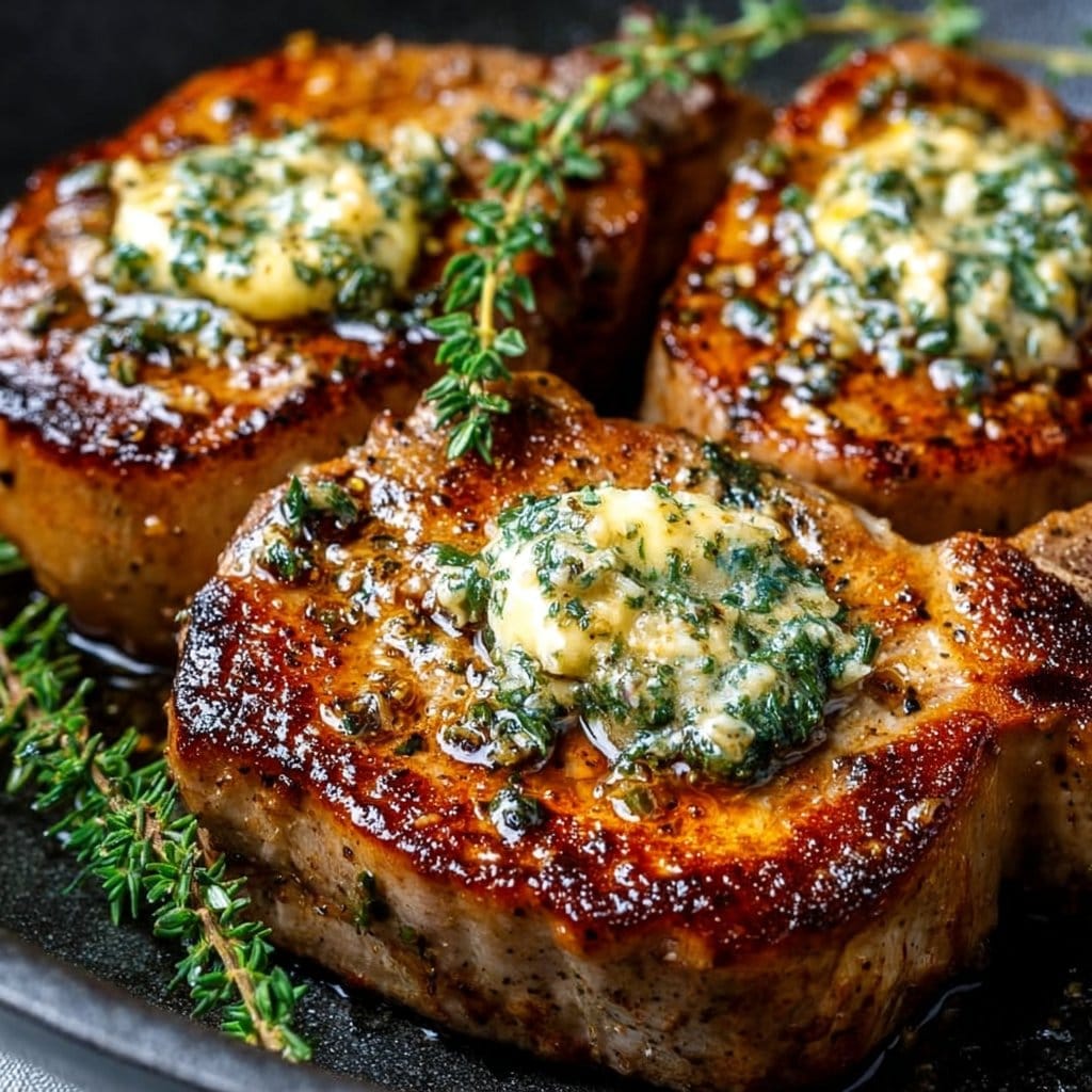 Garlic Butter Pan-Seared Pork Chops