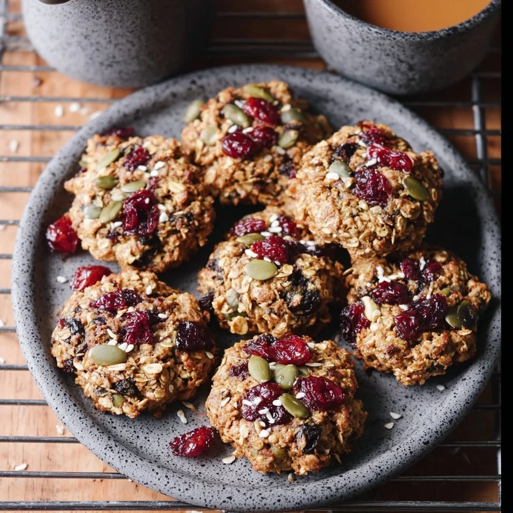 Superfood Breakfast Cookies with nuts and seeds for a healthy start