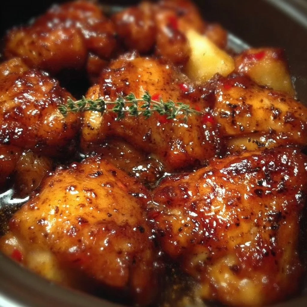 Sweet Hawaiian Crock Pot Chicken recipe showcasing a flavorful dish.