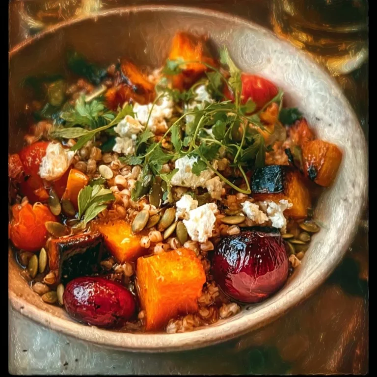 Winter Harvest Dinner Bowl with seasonal vegetables and grains