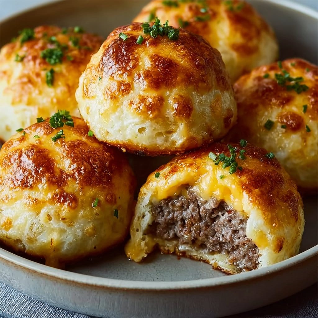 Garlic Parmesan Cheeseburger Bombs