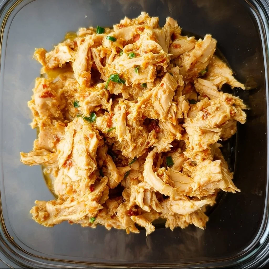 Delicious homemade 2 ingredient vegan chicken dish served on a plate.