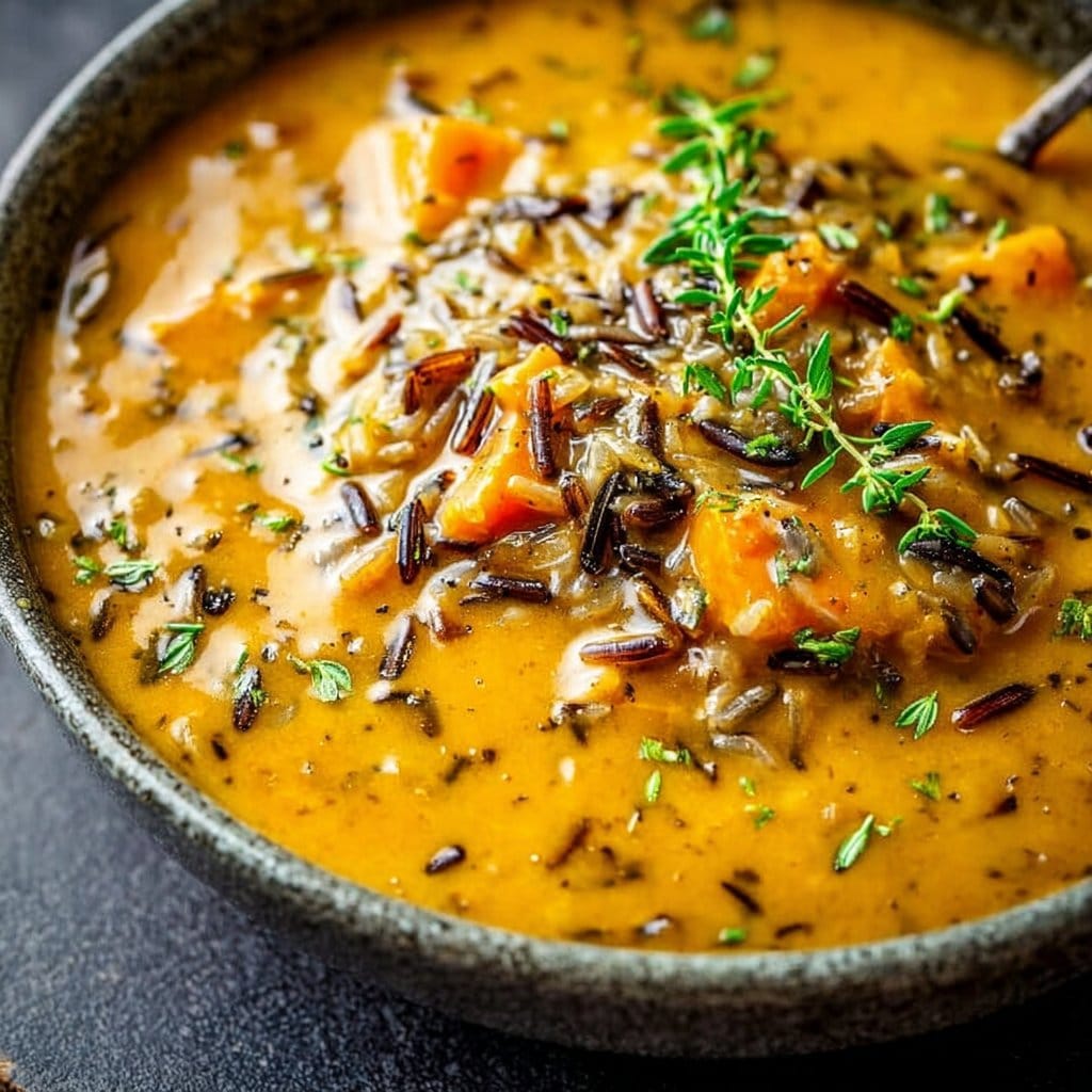 Vegan Pumpkin Wild Rice Soup