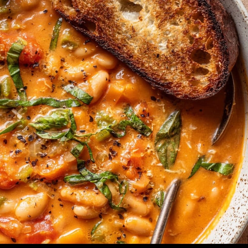 Creamy Vegan Tomato White Bean Stew