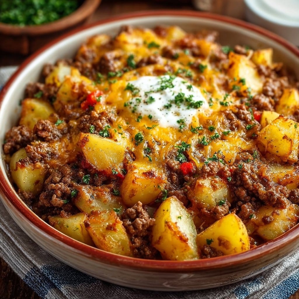Ground Beef and Potatoes Casserole