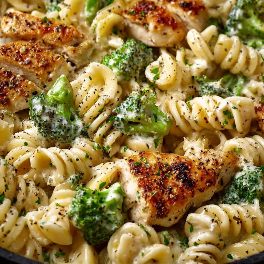 Creamy Rotisserie Chicken Broccoli Pasta