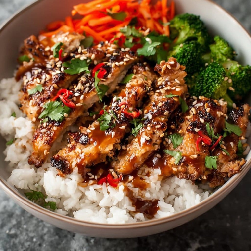 Sticky Chicken Rice Bowls