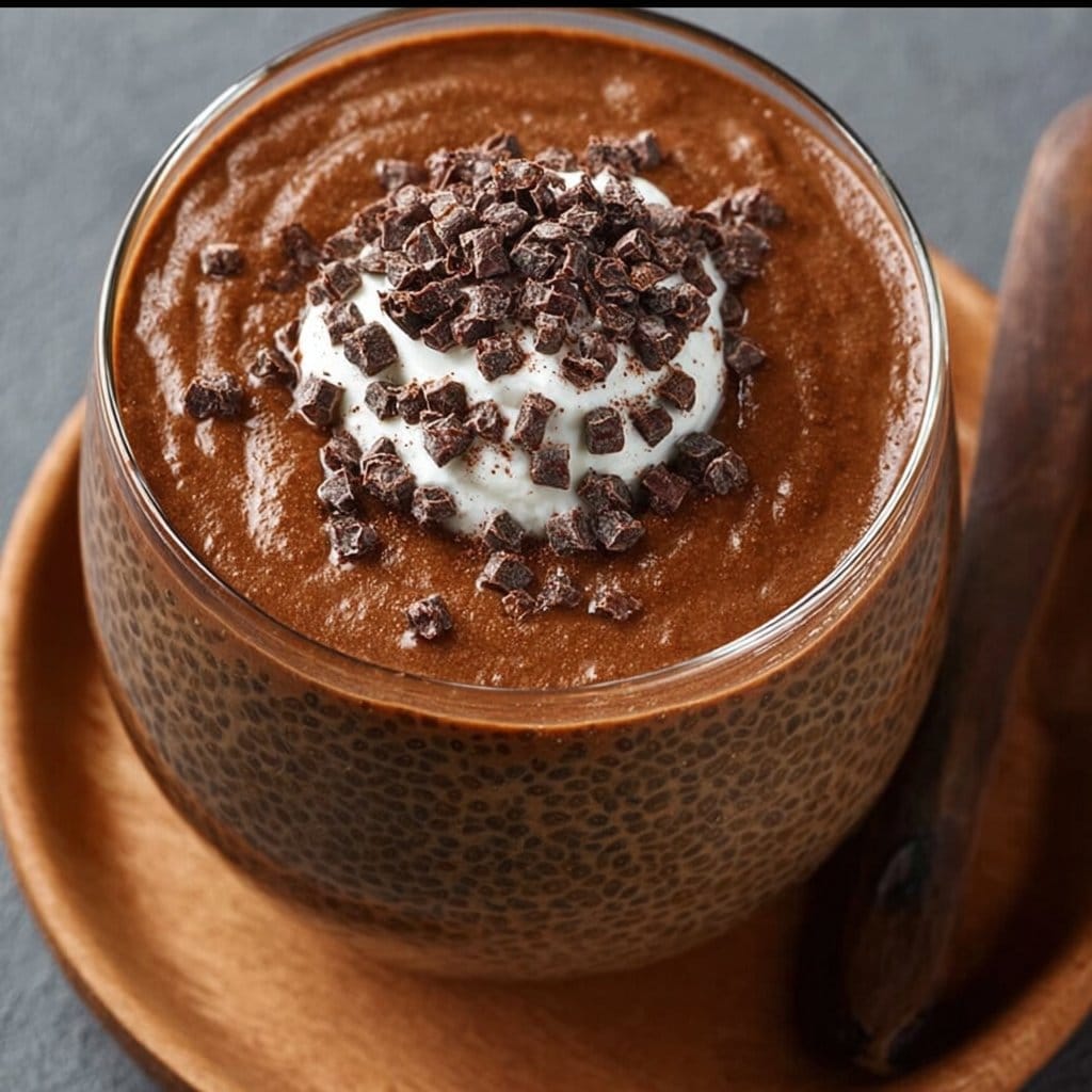 High Protein Chocolate Chia Seed Pudding