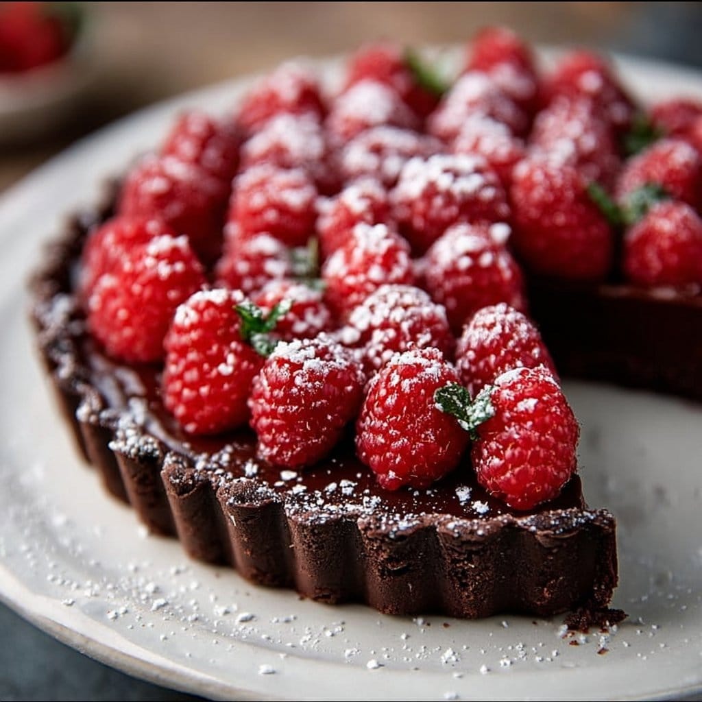 Easy Chocolate Raspberry Tart