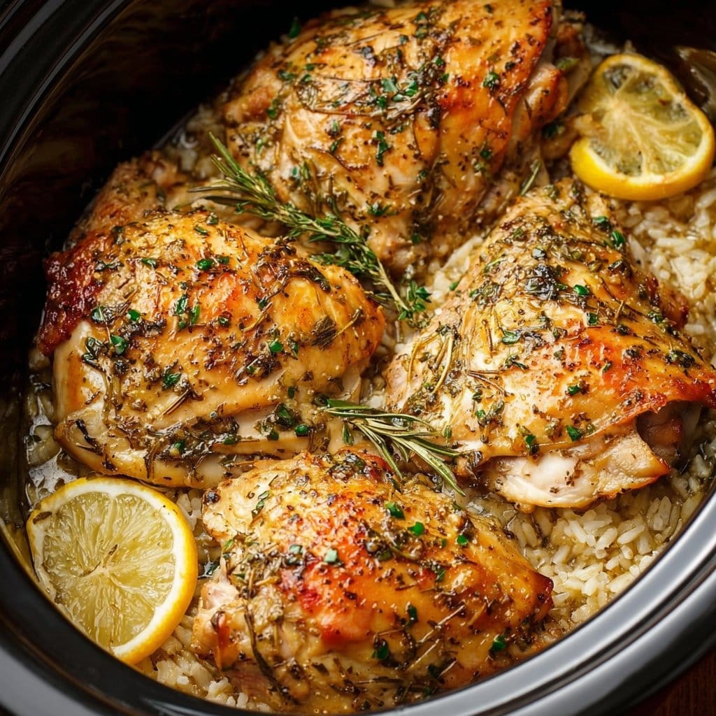 Slow Cooker Lemon Herb Chicken