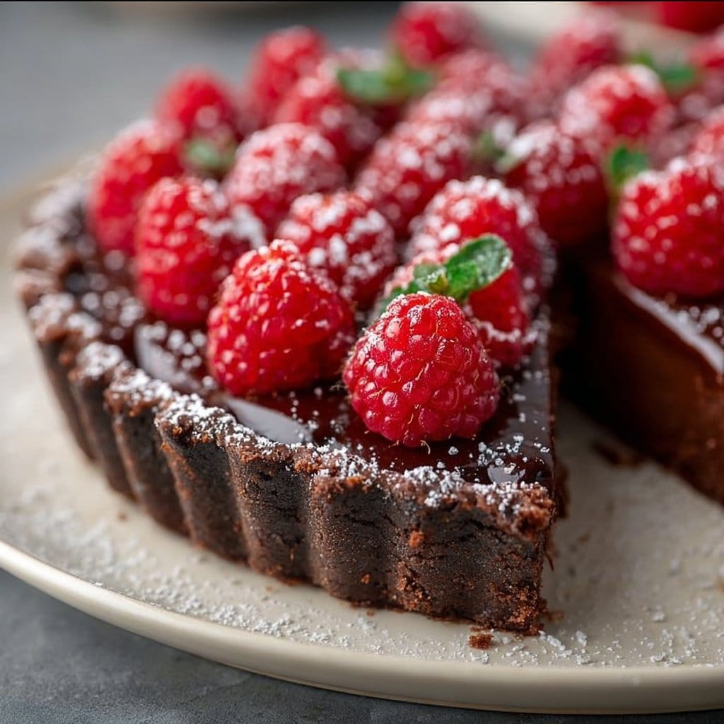 Easy Chocolate Raspberry Tart