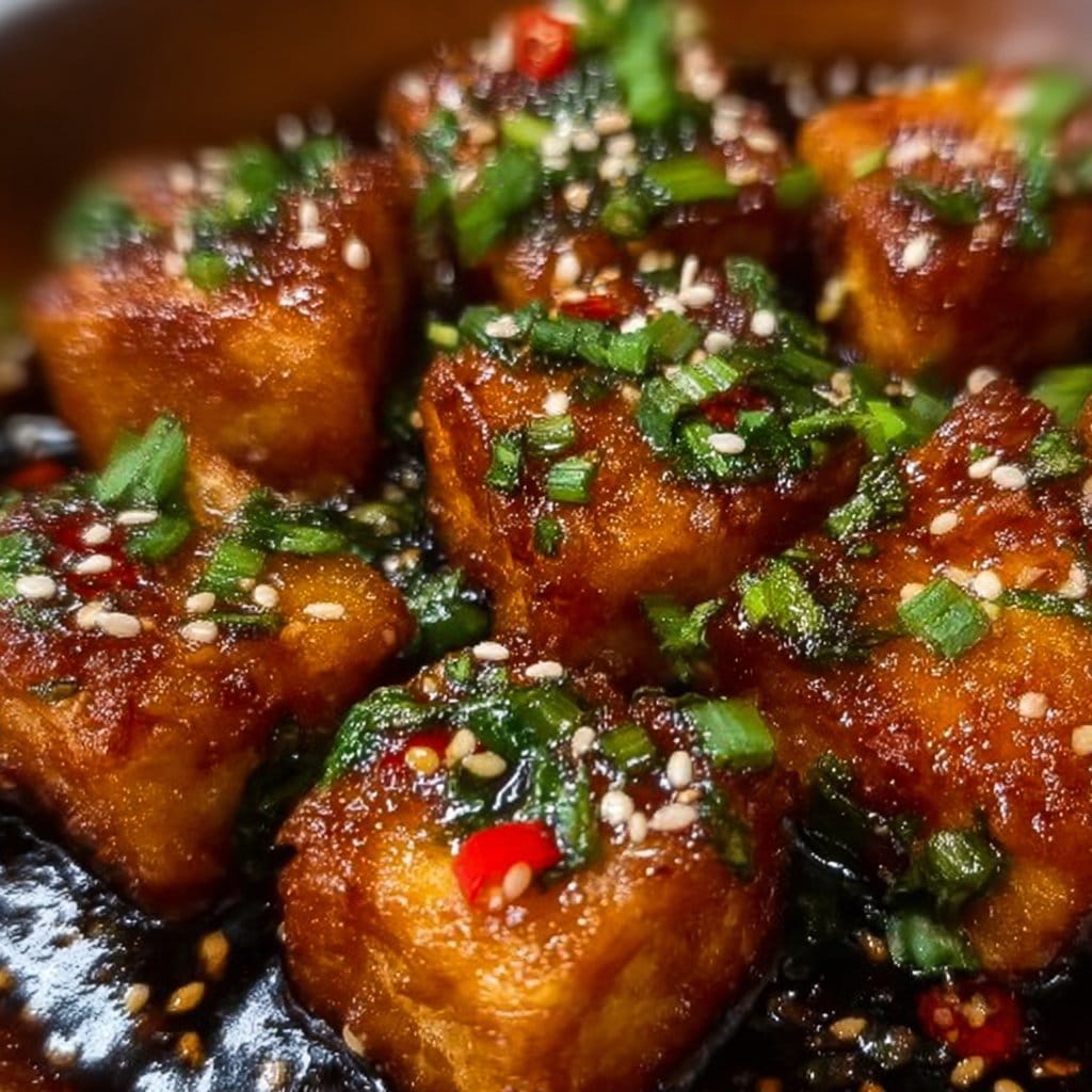 Crispy Honey Garlic Tofu