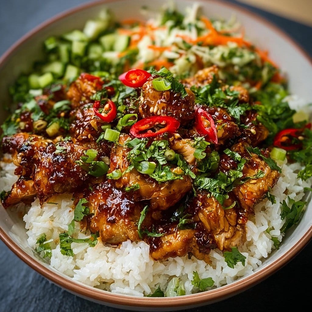 Sweet Chili Chicken Rice Bowls
