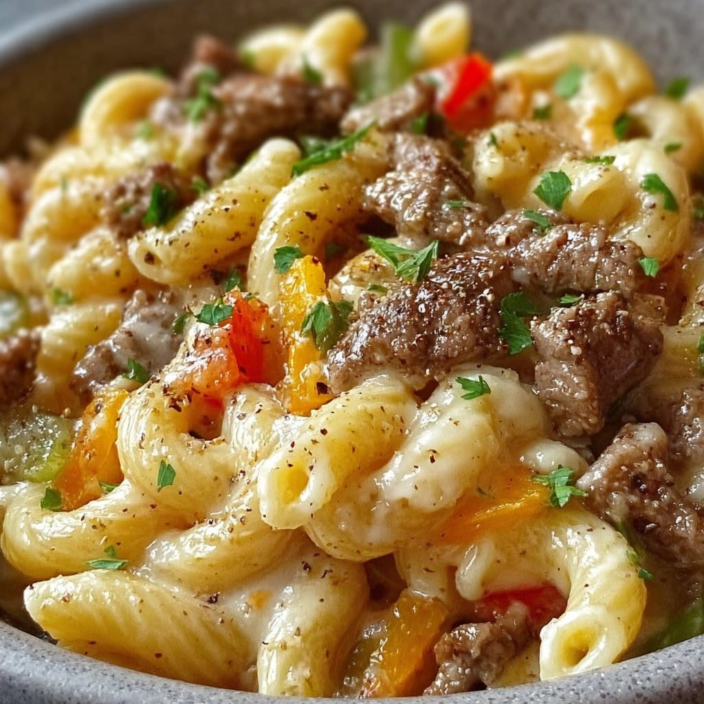 Philadelphia Cheese Steak Pasta