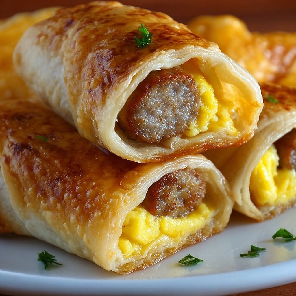 Sausage Egg Breakfast Roll-Ups