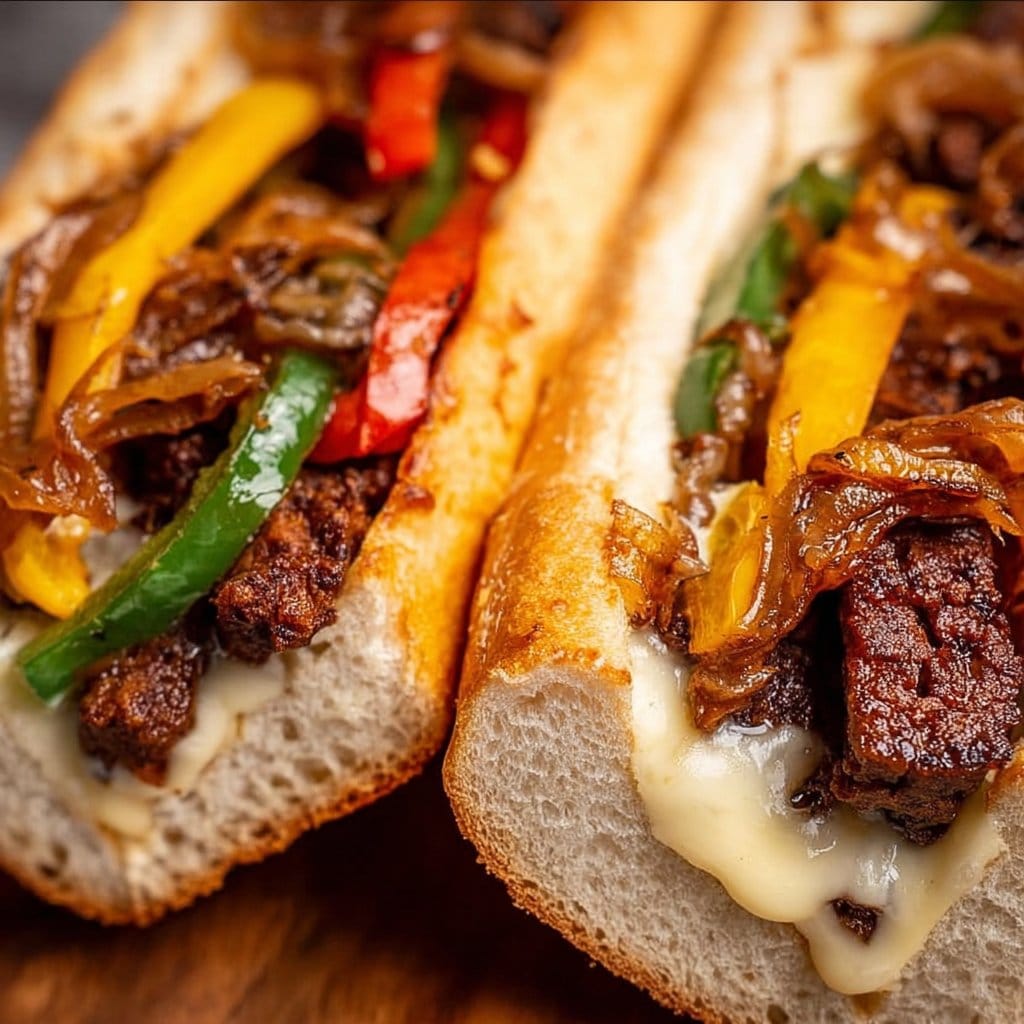 Vegan Philly Cheesesteaks with Seitan