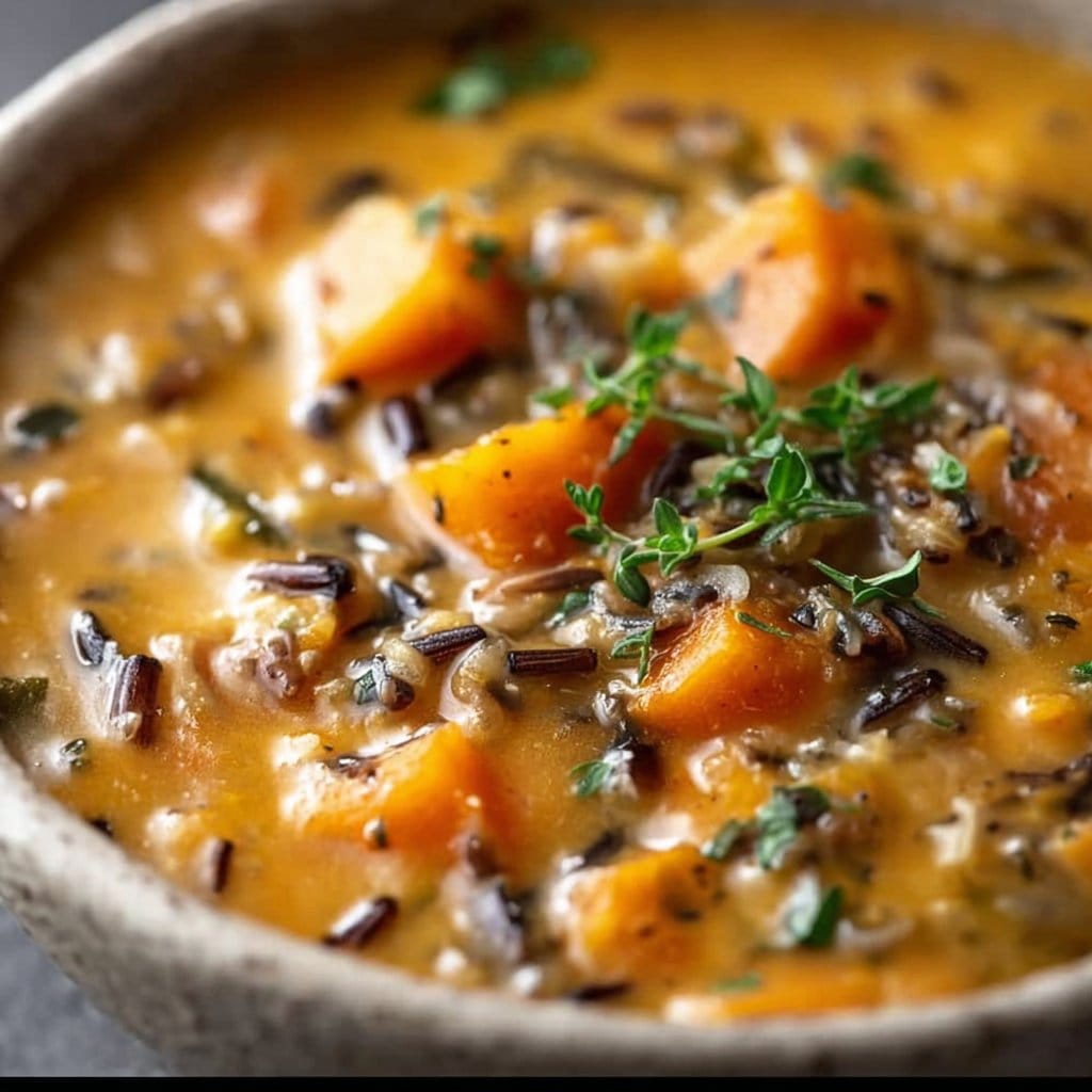Vegan Pumpkin Wild Rice Soup