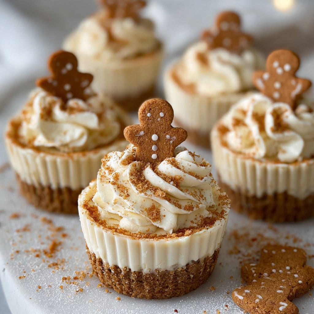 No-Bake Gingerbread Cheesecake Cups