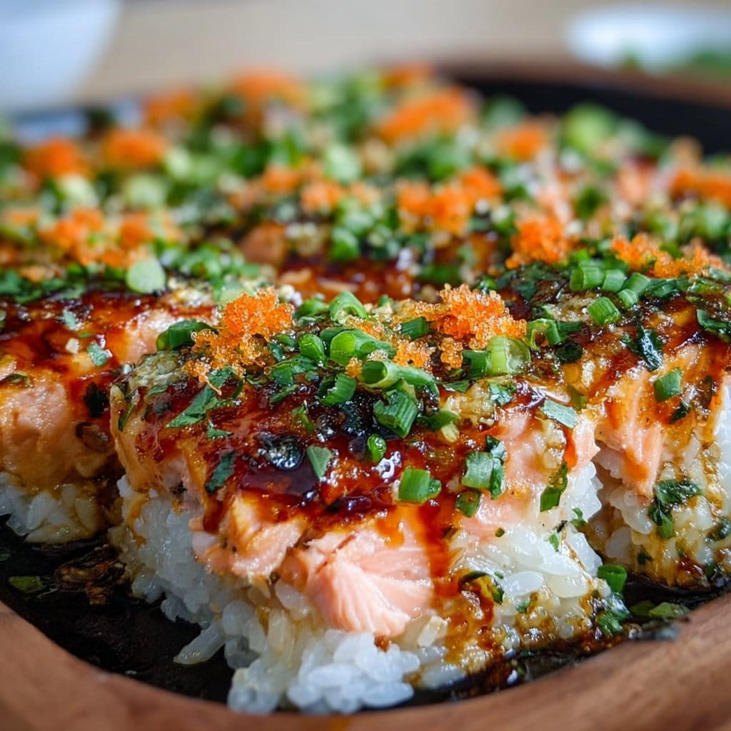 Spicy Salmon Sushi Bake Recipe