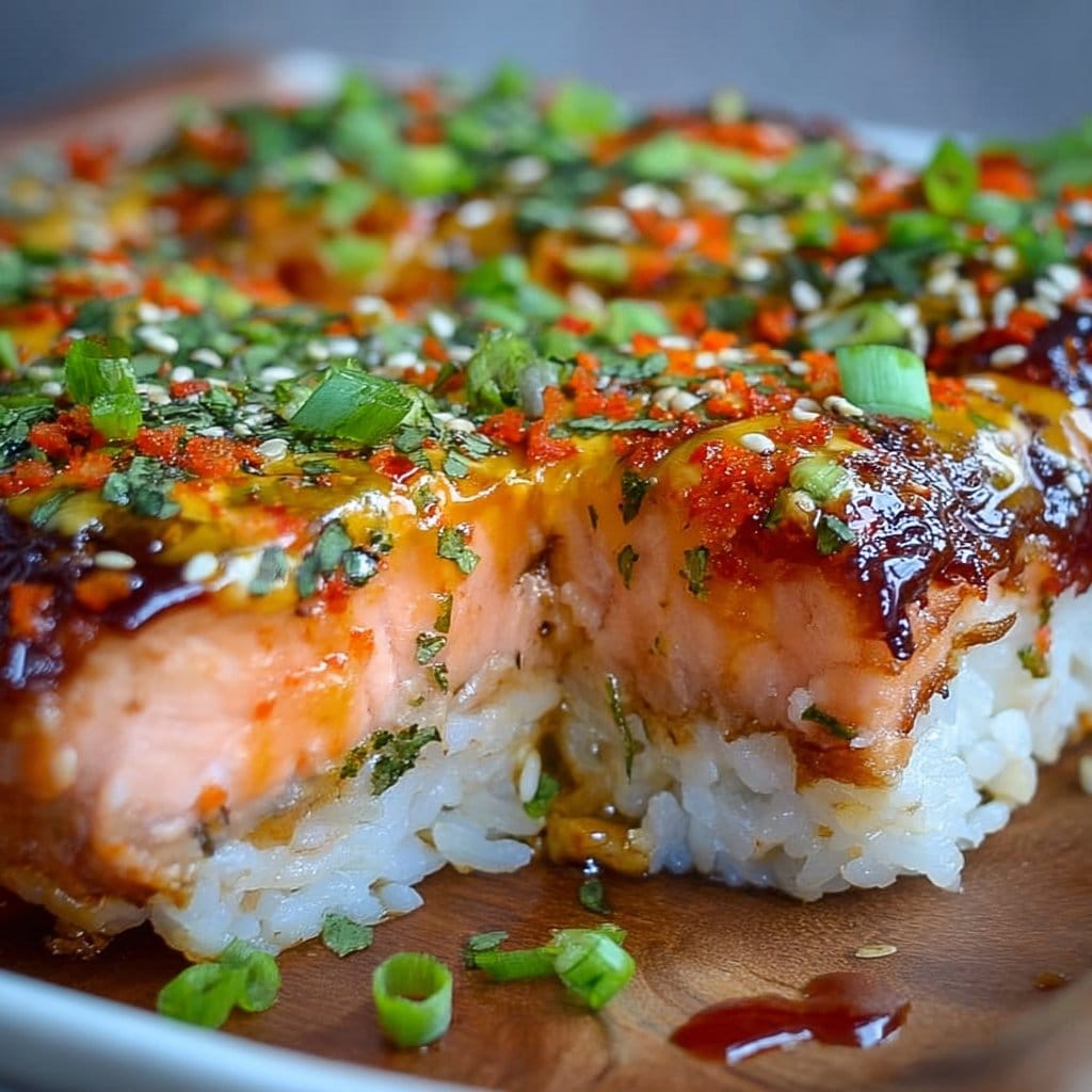 Spicy Salmon Sushi Bake Recipe