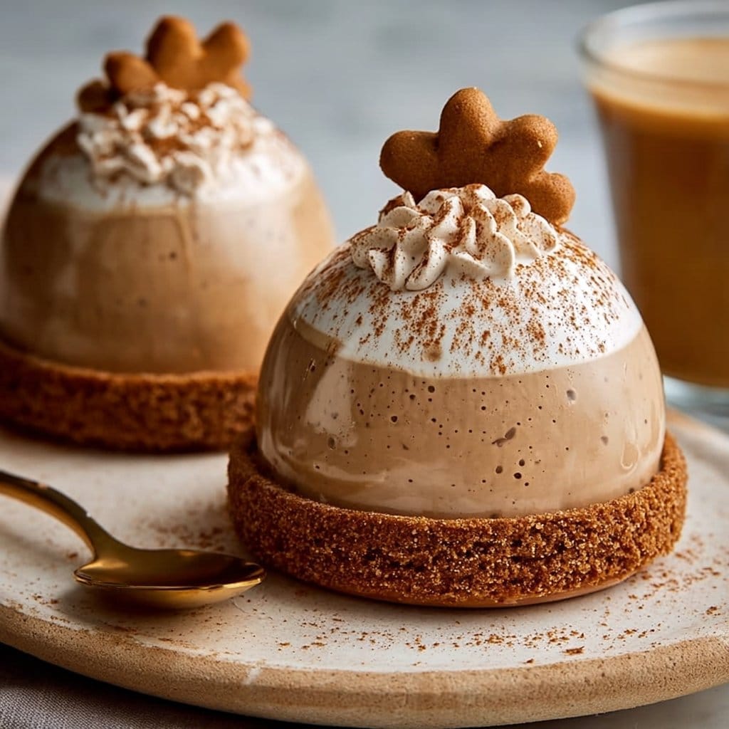 Gingerbread Latte Mousse Domes