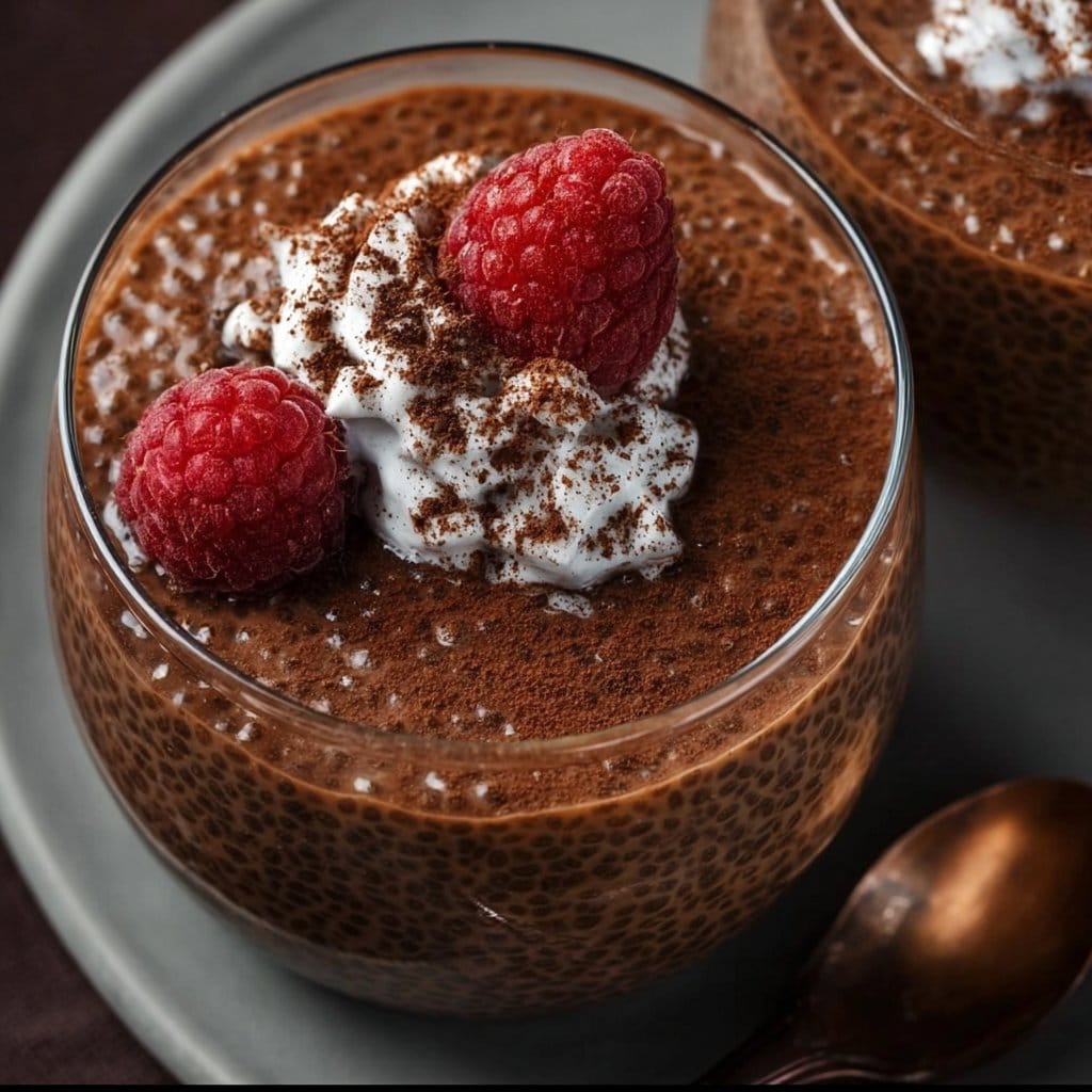 High Protein Chocolate Chia Seed Pudding
